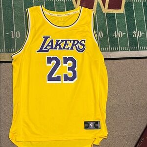 LeBron James #23 Lakers Yellow Basketball Jersey